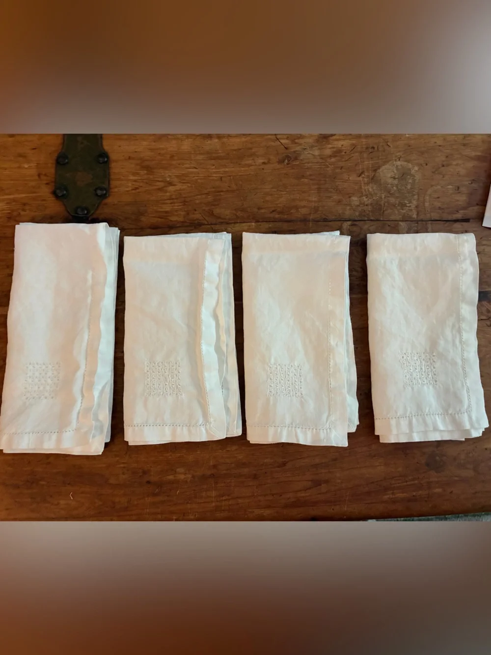 4 - Vintage 1900-1930’s Linen Napkins